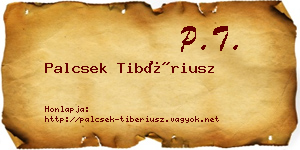 Palcsek Tibériusz névjegykártya